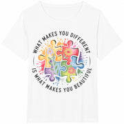 What Makes You Different Makes You Beautiful Cotton T-Shirt in White