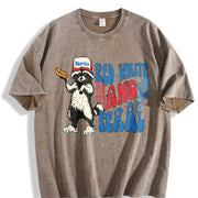 Red White and Feral Vintage Washed T-Shirt in Brown