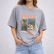 Velaris City of Starlight Acotar vintage washed oversized T-shirt in Gray