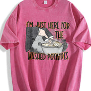 With a End Designed Specifically for Potatoes Vintage Washed T-Shirt in Red