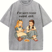Weird Stuff Larger Vintage Washed T-Shirt in Gray