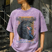 Howl's Moving Castle Vintage Washed T-Shirt in Purple