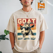 Goat Daddy Fathers Day for Dad Vintage Washed T-Shirt in Beige