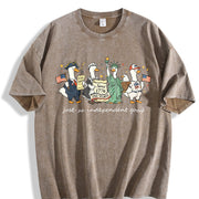 250th America Anniversary Independent Goose vintage washed oversized T-shirt in Brown