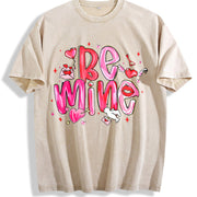 🌹 Love Cupid Says Be Mine Vintage Washed T-Shirt in Beige