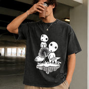 Spirited Away Studio Ghibli Vintage Washed T-Shirt in Black