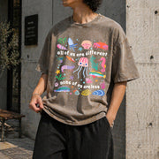 Inclusion Autism Vintage Washed T-Shirt in Brown