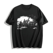 Washington Crossing Delaware Cotton T-Shirt in Black