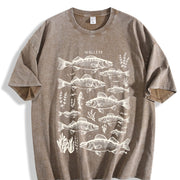 Walleye Fishing 90s Vintage Washed T-Shirt in Brown