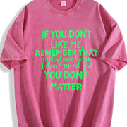 Mind Over Matter Bold Statement with Bold Text Vintage Washed T-Shirt in Red