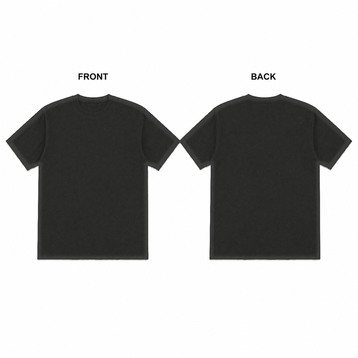 Front and back of Custom Front & Back Print Vintage Washed T-Shirt – Personalized Oversized Unisex Cotton Tee
